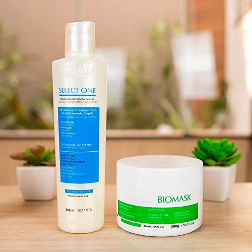 Kit Progressiva Prohall Select One 300ml + Máscara Biomask 300g, tb, Prohall