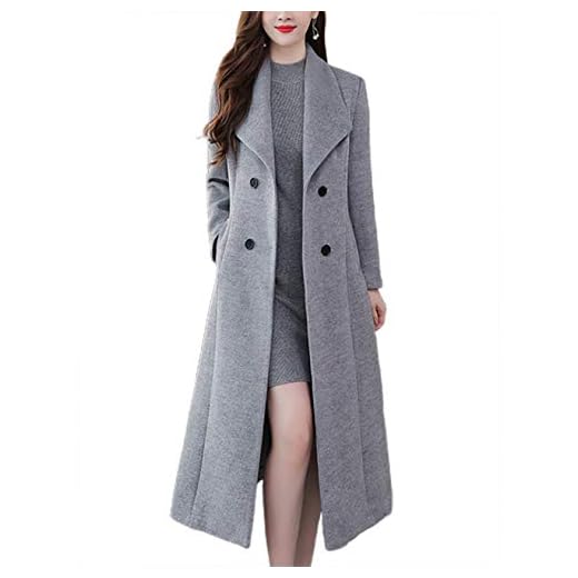 17+ Fall Outfit Ideas for Women That Always Look Stylish Long grey wool coat