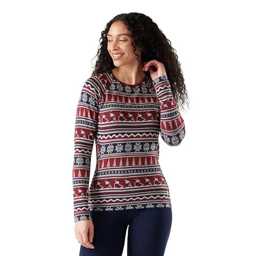 Smartwool Women's Merino 250 Base Layer Crew Currant Alpine