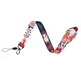 Anime Source Stranger Riverdale Things Stay Calm White Cartoon Style Characters Lanyard Keychain ID Badge Holder