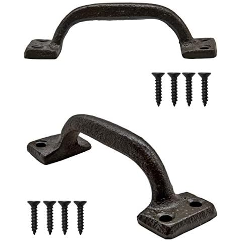 FUXXER® - 2 Rustikale Schubladen Griffe, antikes Guss-Eisen Mittelalter Design Cover