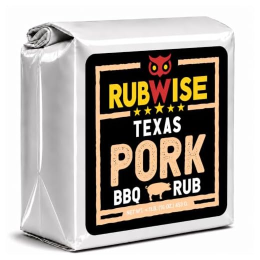 Texas Style Pork BBQ Rub by RubWise | Meat BBQ Rubs and Spices for Smoking and Grilling | Dry Rubs | Pork Rib Rub Seasoning | Great on Pork Shoulder, Ribs, Tenderloin, Chops, Pork Butt (No MSG) (1lb)