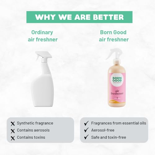 Image of Born Good Plant Based Air freshener Spray for Home And Office, Indian Summer Fragrance, Biodegradable and Non-Toxic - 500 ml