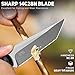 NedFoss PIONEER EDC Fixed Blade Knife with Sheath, 3.4