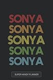  Sonya: Sonya Name Custom Gift Planner Calendar Notebook Journal