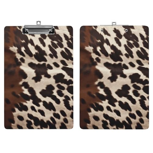 Porte-bloc vache marron en acrylique rigide pour sécuriser vos feuilles