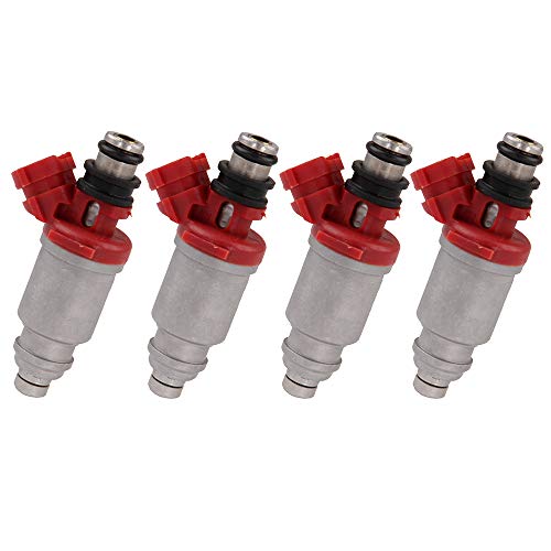 ROADFAR Fuel Injectors Parts, 2 Hole Engine Fuel Injector Kits Fit for 1994-1997 for TOYOTA for Celica,1993-1997 for TOYOTA for Corolla,1993-1996 Geo Prizm 1.8L 23250-16160,Set of 4