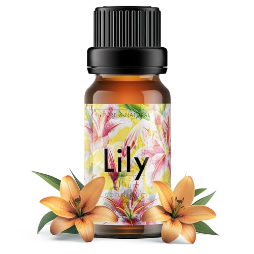 Image of Esslux Lily Essential Oil - 100% Natural Lily Oil for Diffuser, Skin, Aromatherapy & Candle Making - Perfect for Bath Bombs & Soaps - Floral Scent for Relaxation - 15 ML