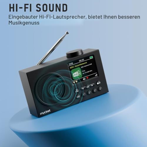 Mycket Tragbares DAB/DAB+ Radio, UKW Digital Radio mit 2025 Neuesten Signalempfängertechnologie, FM...
