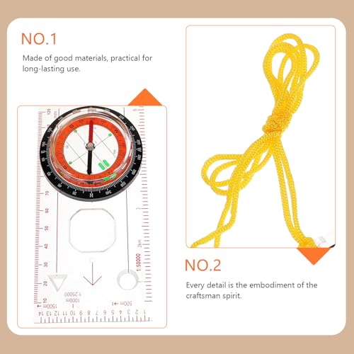 Brújula de supervivencia multifunción para orientación y camping miniatura 6