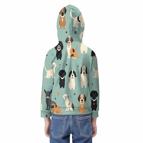 Sweat à capuche chien imprimé en 3D pull idéal comme cadeau enfant 8-10Y - 6
