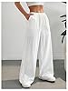 SHENHE Girl's Linen Low Waisted Drawstring Button ... #4