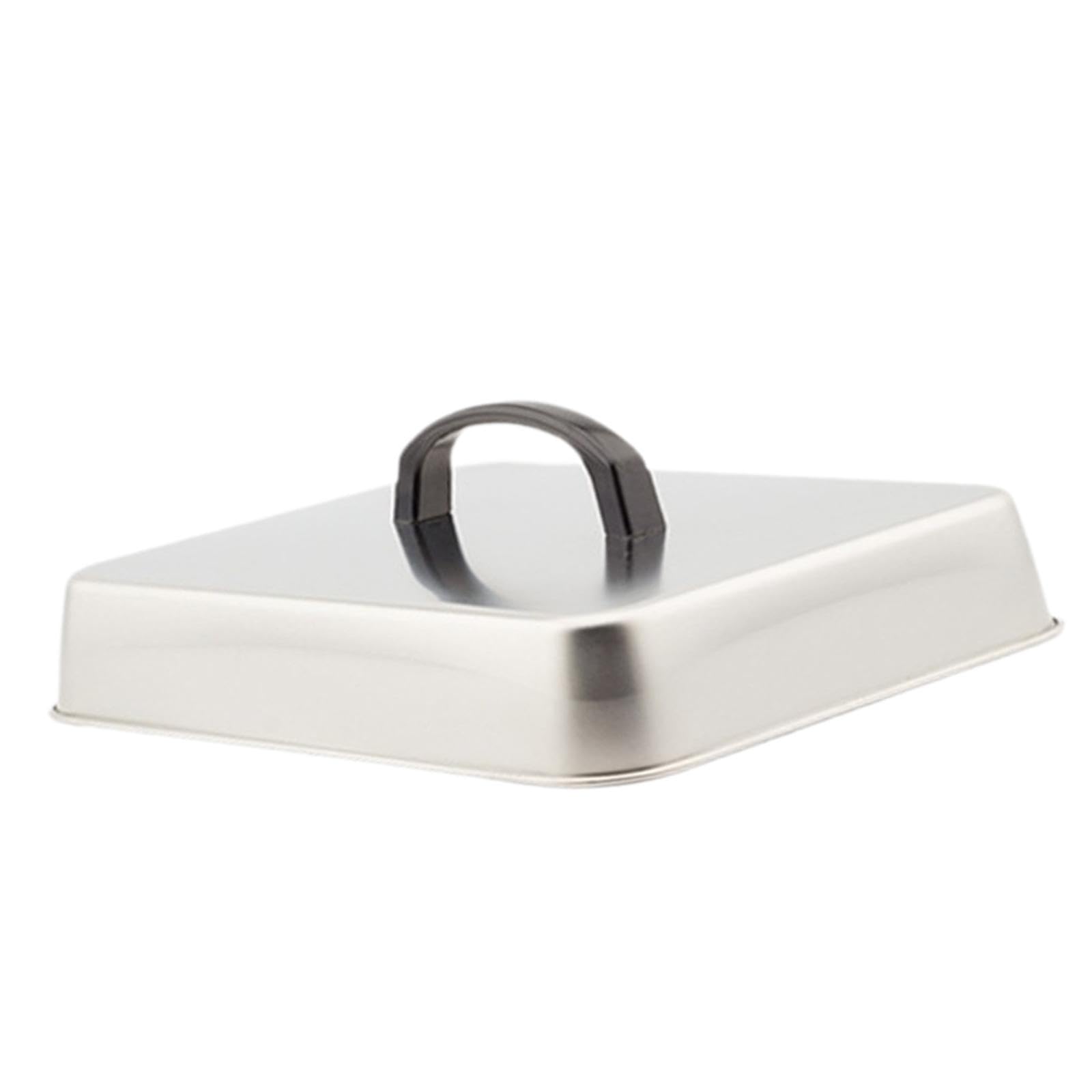 rockible Coperchio per Fusione di Formaggio, Coperchio per Hamburger, Coperchio per Griglia Rettangolare, Coperchio per Griglia Universale in Acciaio Inox per, 31x24x5cm