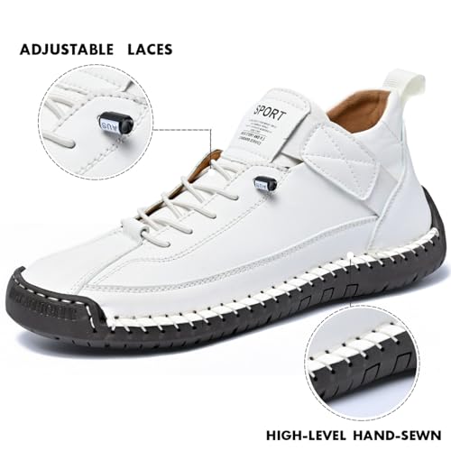 Womens Casual Shoes Ankle Chukka Boots Slip On Breathable Loafers Handmade Fashion Sneakers Mid top Walking Driving Flats Shoes2