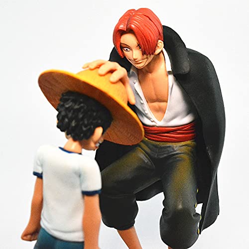 Zktsry Anime One Piece Shanks Touching Luffy Figures Anime Action Figurefigures Model, Cake Topper Birthday Cake Decoration Anime Ninja Theme Doll Figure #TOP2