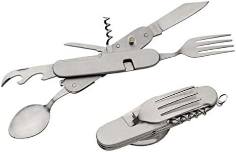 6 Function Stainless Steel Camping Tool