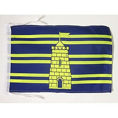 AZ FLAG, Territoire de Belfort Flag, 18'' x 12'', 100% Polyester French department, France Small Banner with Two Cords