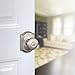 Schlage F40 GEO 619 CAM Georgian Door Knob with Camelot Trim, Bed & Bath Privacy Lock, Satin Nickel
