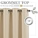 RYB HOME Wall Divider Curtain for Living Room, Noise Reduction Privacy Curtain with Anti-Rust Grommet Top Blackout Curtain for Bedroom/Kids Room, 7 ft Tall x 8.3 ft Wide, Cream Beige, 1 Pack