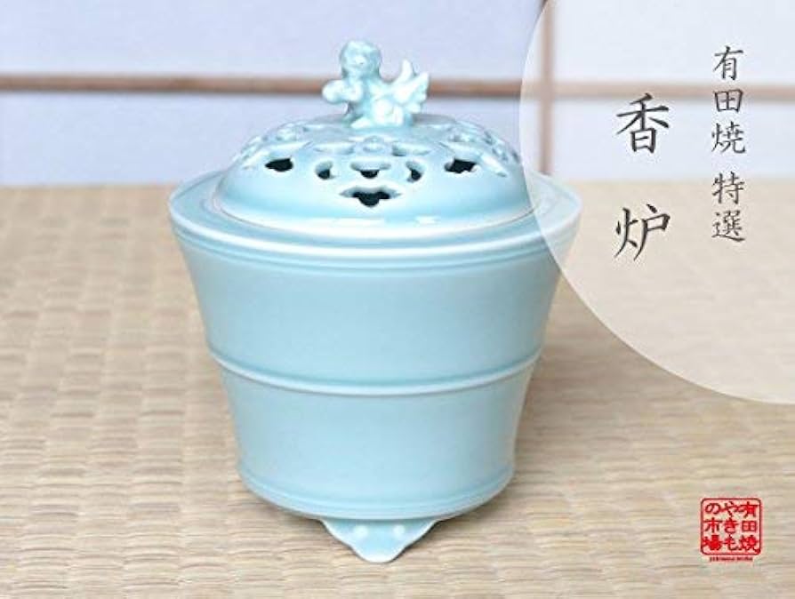 新品！有田焼　青磁　香炉 有田焼の香炉 青磁 丸型 香炉の通販 - お香専門店香源