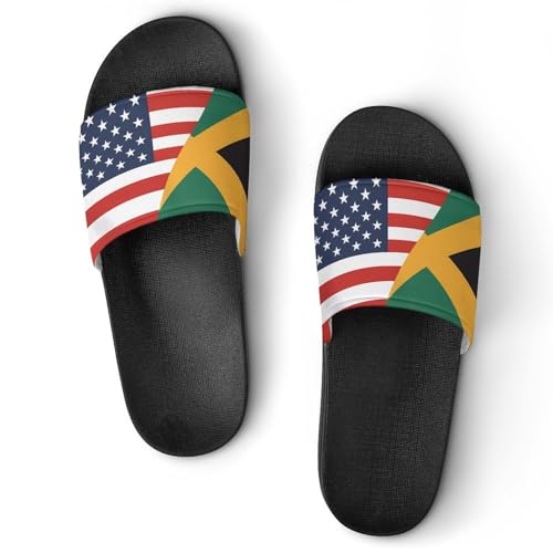 Flag of U.S. Jamaica Flag House Sandals Non-Slip Bathroom Slippers Beach Summer Shoes for Men Women