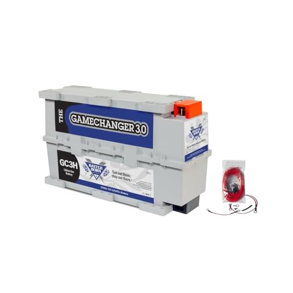 Battle Born Batteries Lithium-Ion (LiFePO4) Deep Cycle 12V Battery 270Ah GC3 Heated – Safe & Powerful Drop-In Replacement for RV, Van, Marine, Off-Grid – Cylindrical Cells, Internal BMS
