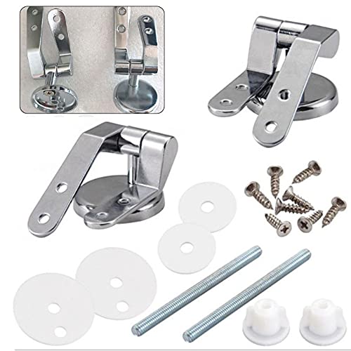 Toilet Seat Hinges Fittings, 1 Set Toilet Seat Hinges Replacement Bolt Screws Washers Fixing Fitting Kit - Image 3