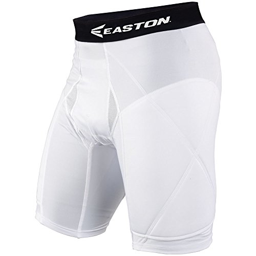 Easton | ELITE Baseball Sliding Short | Youth | Large | White | Extra Protective Targeted Foam Padding