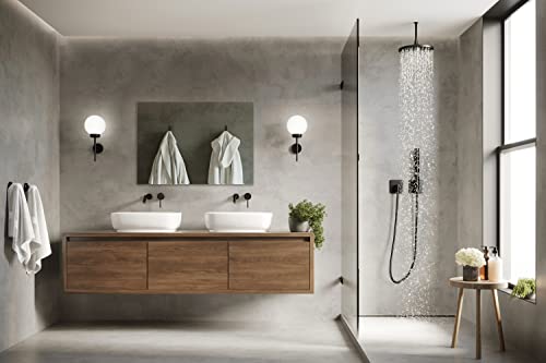 Tulup Mirror Square Glass 19.7X19.7 Inch / 50X50 Cm Wall Large Decoration Glass Bathroom Makeup Bedroom #TOP4