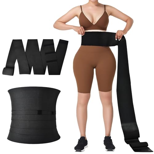 Lisacool Sculpt Touch Waist Trainer for Women Belly Fat Postpartum Belly Band Sweat Band for Stomach Weight Loss With Lumbar and Back Support Black