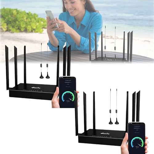 Ultralink Free Wifi Router, Ultra Link Free WiFi Router Unlimited Satellite Internet, Ultra Link Free WiFi Router, [Unlimited Satellite Internet]with 6 Omnidirectional Antennas, Plug and Play(2pcs)