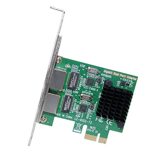 2 Puertos 1000Mbps Gigabit Ethernet 10/100/1000M PCI Express PCI-E Tarjeta de Red RJ-45 Adaptador LAN para Escritorio miniatura 5