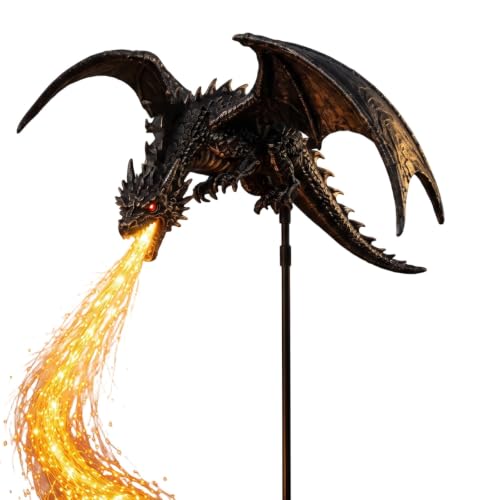2027 New Solar Dragon Fire Garden Light, Dragon Flame Solar Light - image 7