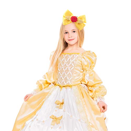 Jiaduo Princess Dress Up Accessories For Girls Women Halloween Costume Big Hair Bow Clips Yellow 6 Inch #TOP6
