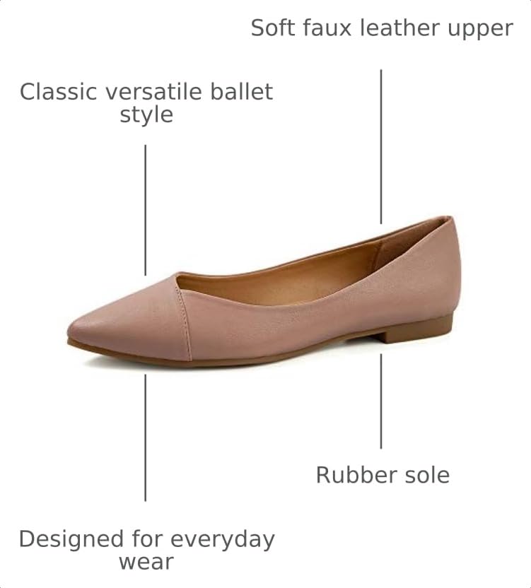 Image of FUNKYMONKEY Women's Classic Ballet Flats Casual Comfort Slip On Flats Shoes