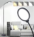 Assemer LED Floor Lamps for Living Room,Standing Lamp with Remote Push Button and Adjustable Gooseneck,Bright Dimmable,Custom Color Temperature Reading Lamp for Bedroom Office