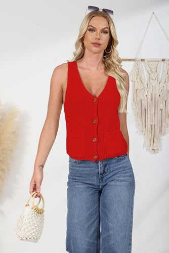 NASKY Women's V-Neck Sleeveless Sweater Vest - Versatile Pocket Design, Ideal for Spring & Fall Layering or Standalone Wear2