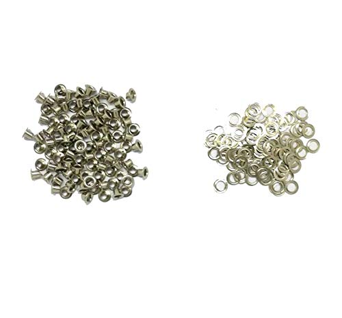 Nimida, Soft and Durable Multipurpose Eyelet/Grommet with washers Made of Brass, Colour – Silver,Size Outer Dia 7 mm, Inner 3 mm, Outer Height 5 mm and Inner – 4 mm | 100 nos.-image-9
