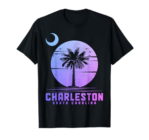 Charleston South Carolina Palmetto Moon Pride Vintage T-Shirt