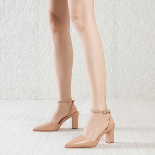 Image of Susanny Women's Heels Closed Pointed Toe Strappy Stiletto Pump Dressy Shoes