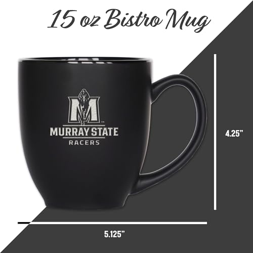 Image of Rico Industries NCAA Primary 15-Oz Personalized Matte Black Bistro Mug - for Hot or Cold Drinks