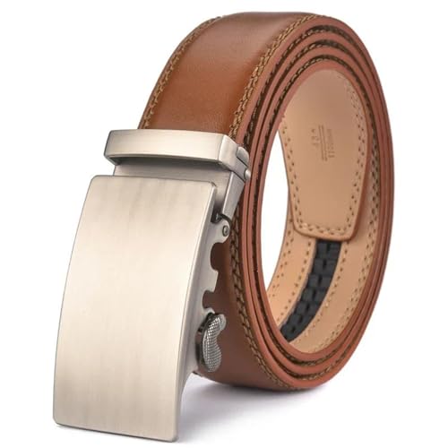 Men’s Leather Belt for 2025 Vintage Style Automatic Buckle Strap for Jeans Luxury Waist Belt2