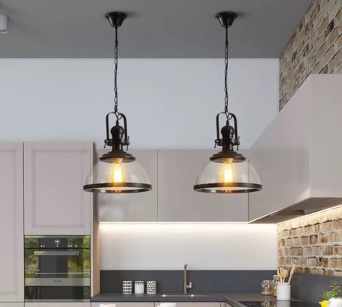 Lámpara colgante de comedor negra E27 regulable para iluminar mesas de cocina oscuras 3