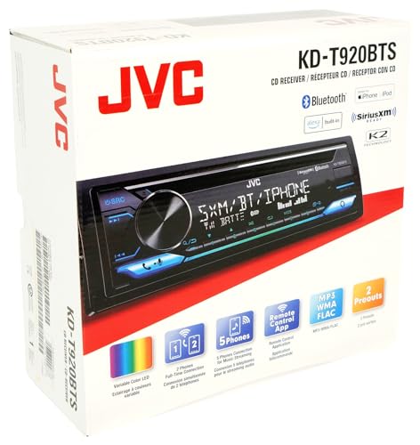 Reproductor de Auto JVC KD-T920BTS Bluetooth USB 13-Band EQ miniatura 7