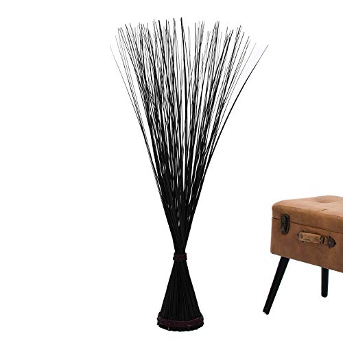Image of Leewadee Freestanding Decorative Grass Stems - Naturally Dried and Colored Branches, Dry Grass Bundle for Home and Bar Decoration, 47 inches, Black Brown