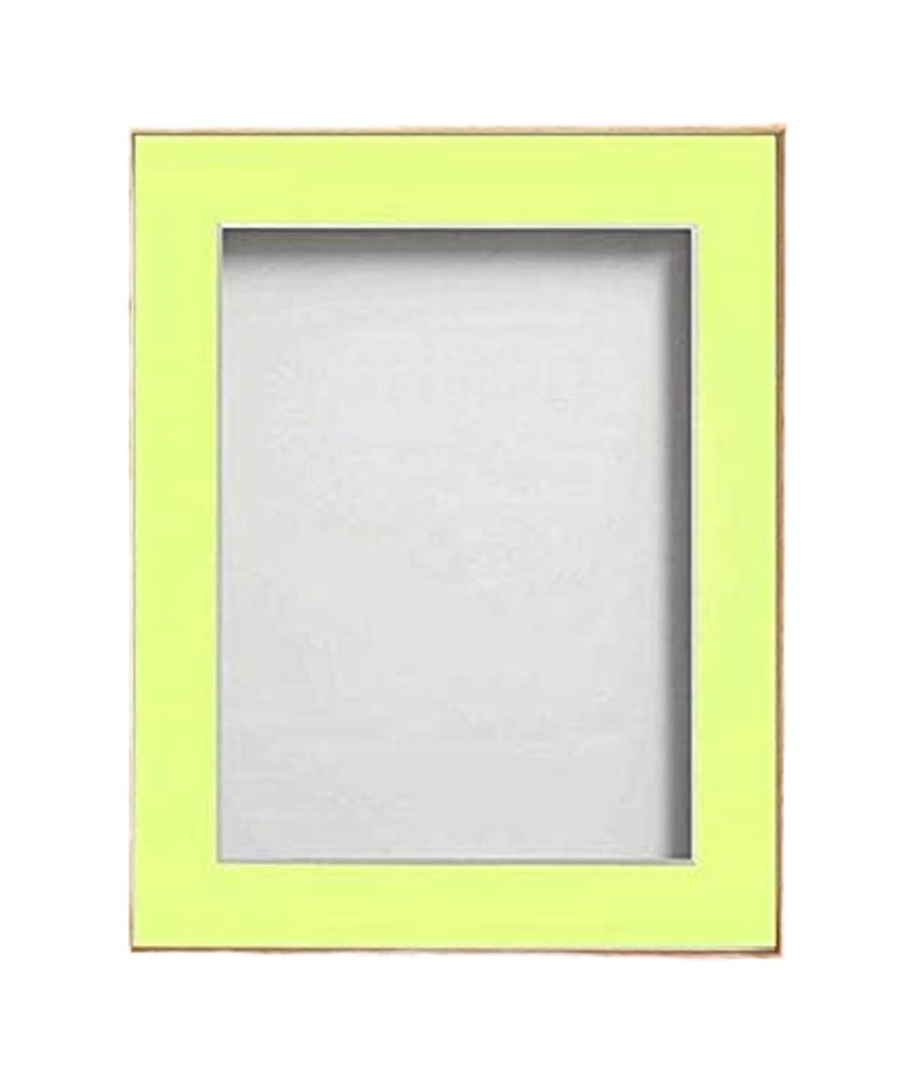 Frame Company Watson Beech Picture Photo Frame fitted with Perspex, 20x16 inch with Lemon Bon Bon Mount for image size A3