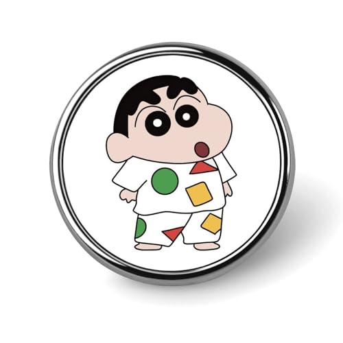 バッジ クレヨンしんちゃん ピンバッジ 円形 徽章 おしゃれ Badge バッグ飾 ボタンブローチ ジャケット用 アクセサリー かばん掛け 取付簡単 工芸品 プレゼント 25mm