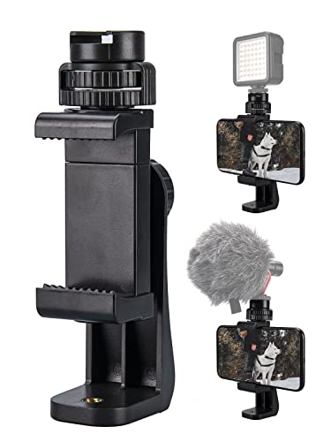 Lammcou Soporte para trípode para teléfono Inteligente con Adaptador Hotshoe + Control Remoto para teléfono para iPhone Samsung Huawei Xiaomi y trípode Monopod Selfie Stick Estabilizador Soporte