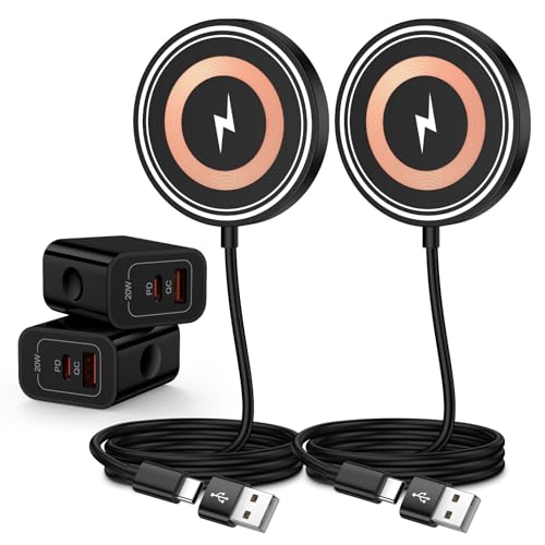 Magnetic Wireless Charger for Samsung S26 Ultra Fast Charging Pad for Galaxy S26/S25 FE/S24/S23/S22/Z Flip 7,2 Pack 15W Magsafe Wireless Charger Android Mat USB-C/USB A for iPhone 17e 16e with Adapter