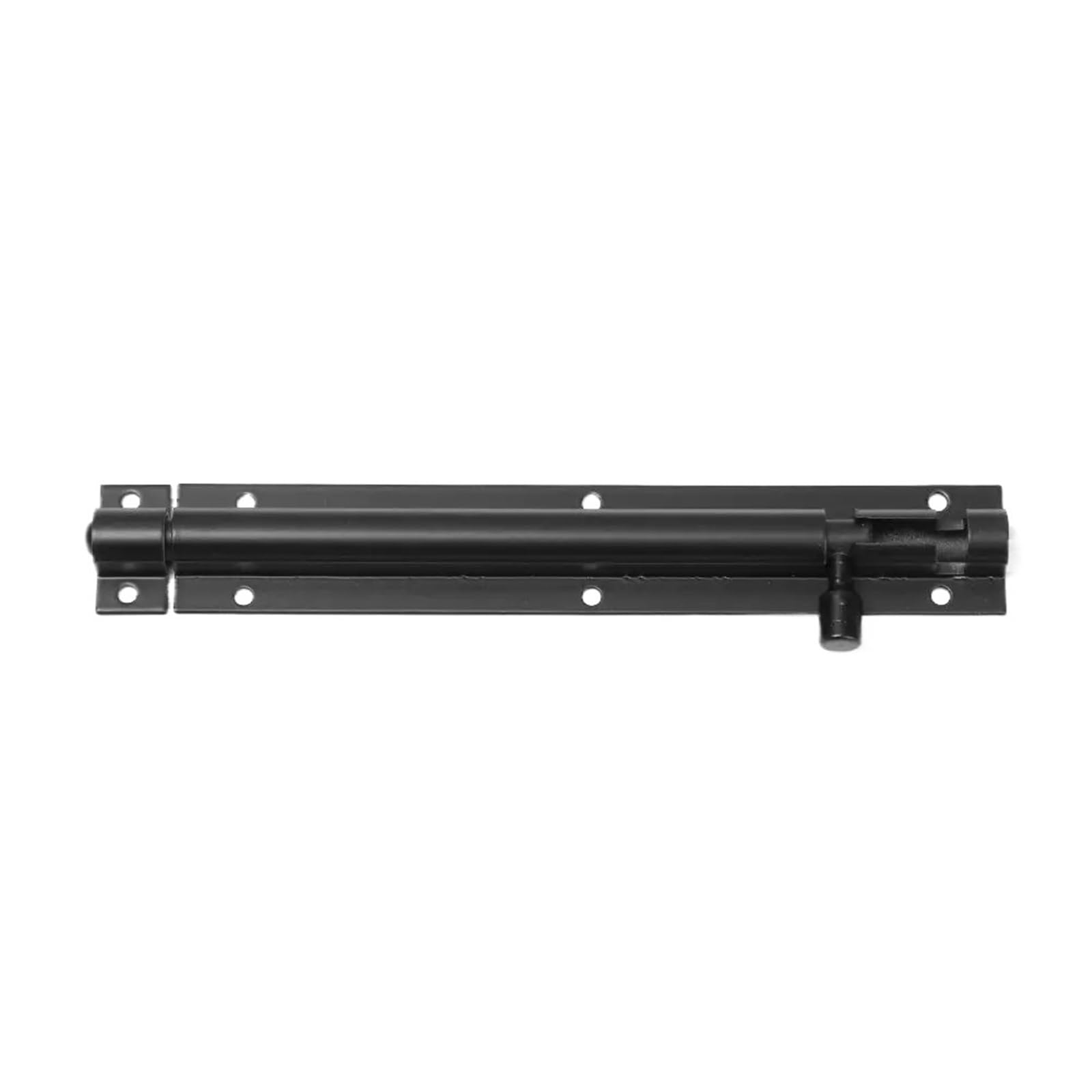 Gate Bolt 2-8" Heavy Duty Large Garden Gate Shed Sliding Door Tower Bolt Latch Catch Home Hardware Black and Silver(Black-6inch)